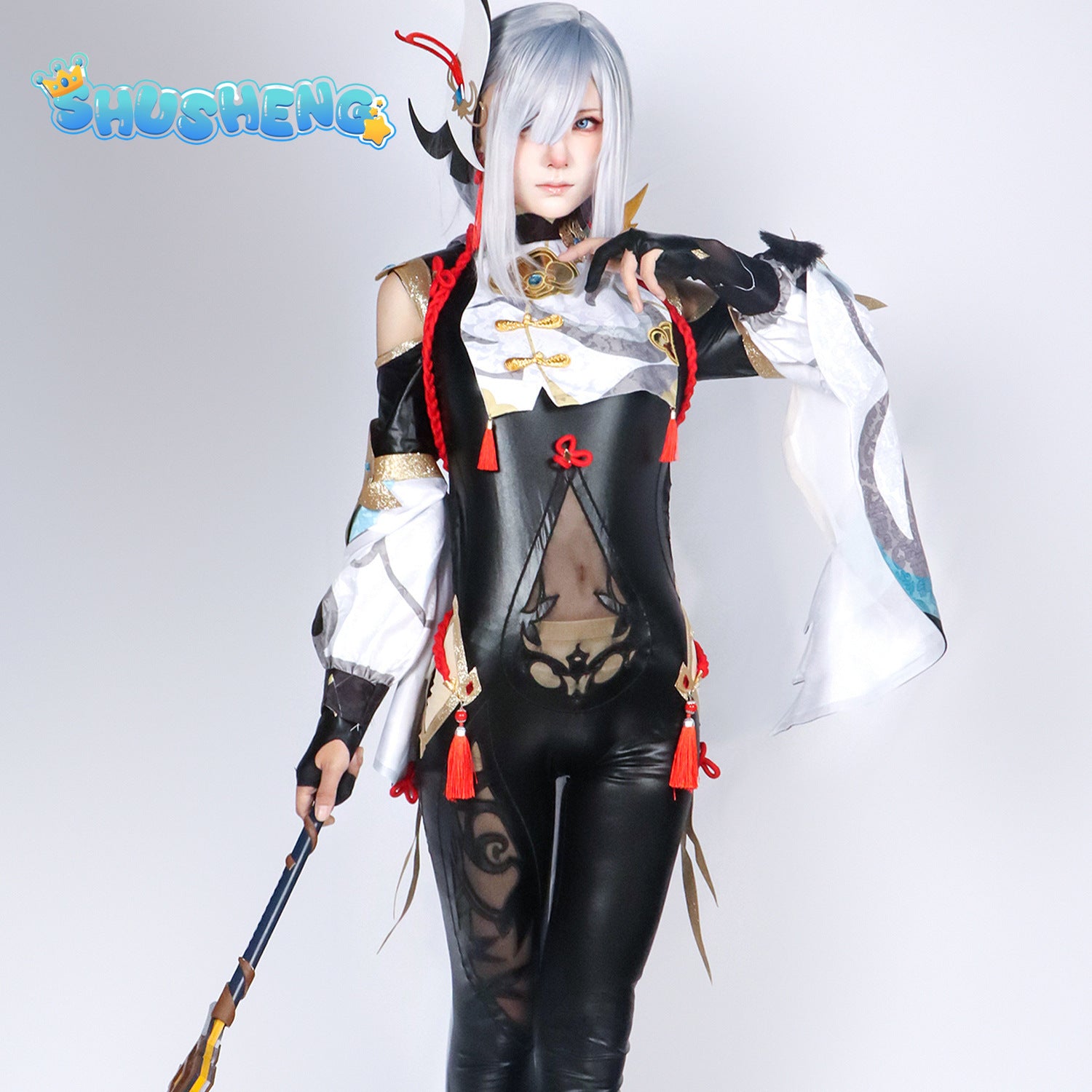 Shenhe Cosplay Costume Shen he Genshin Impact Lantern Rite Anime Halloween Costumes Women Outfit