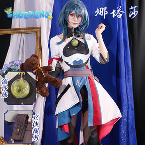 Game Honkai Star Rail Natasha Cosplay Costume Wig Halloween Carnival Party Outfits Women Dresses Suits Uniforms Clothing