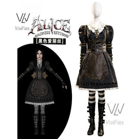 Game Alice: Madness Returns Cosplay Costume Alice Maid Dress Uniform Adult Women Halloween Carnival Party Clothes