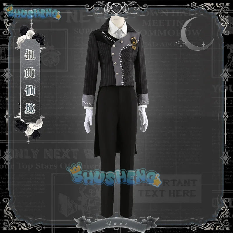 Twisted-Wonderland Jade Leech Cosplay Costume Uniform Halloween Carnival Party Christmas Play Role Clothes Clothing