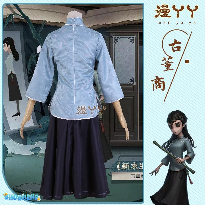 Identity V Qi Shiyi Antiquarian Game Suit Cheongsam Uniform Cosplay Costume Halloween Party Outfit Women