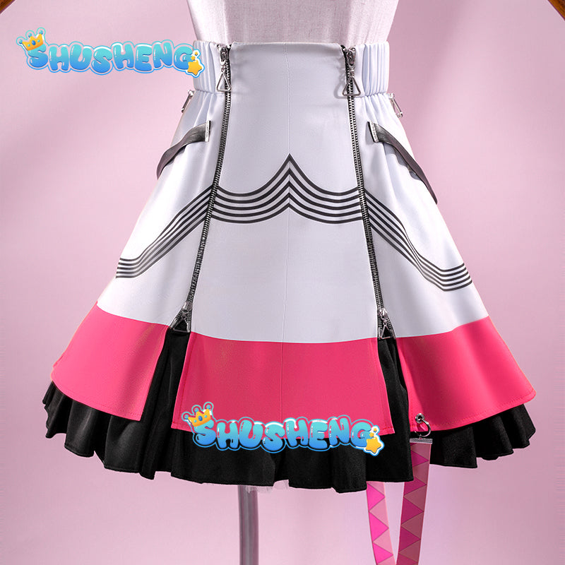 Vtuber Kasane Teto Cosplay Costume UTAU Anime Clothing Synthesizer V Teto's Wigs Halloween Virtual Singer Costume