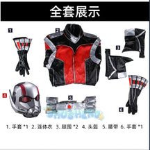 Ant Man Cosplay Scott Lang Costume Jumpsuit, helmet, gloves accessory Halloween party men's Fantasy combat suit set XS-XXXL