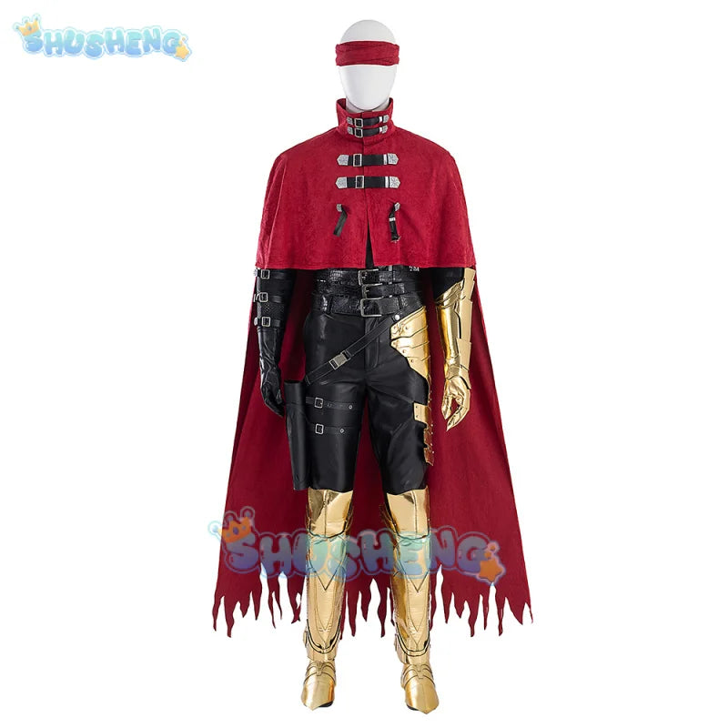 Vincent Valentine Cosplay Costume Adult Men Halloween Game Final Fantasy VII Vincent Red Cloak Outfits Suit