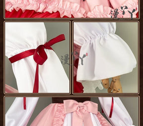 Honkai Impact 3 Cosplay Elysia Blossoming Spring Dress Lolita Cosplay Costume With Bow Game Halloween Costume