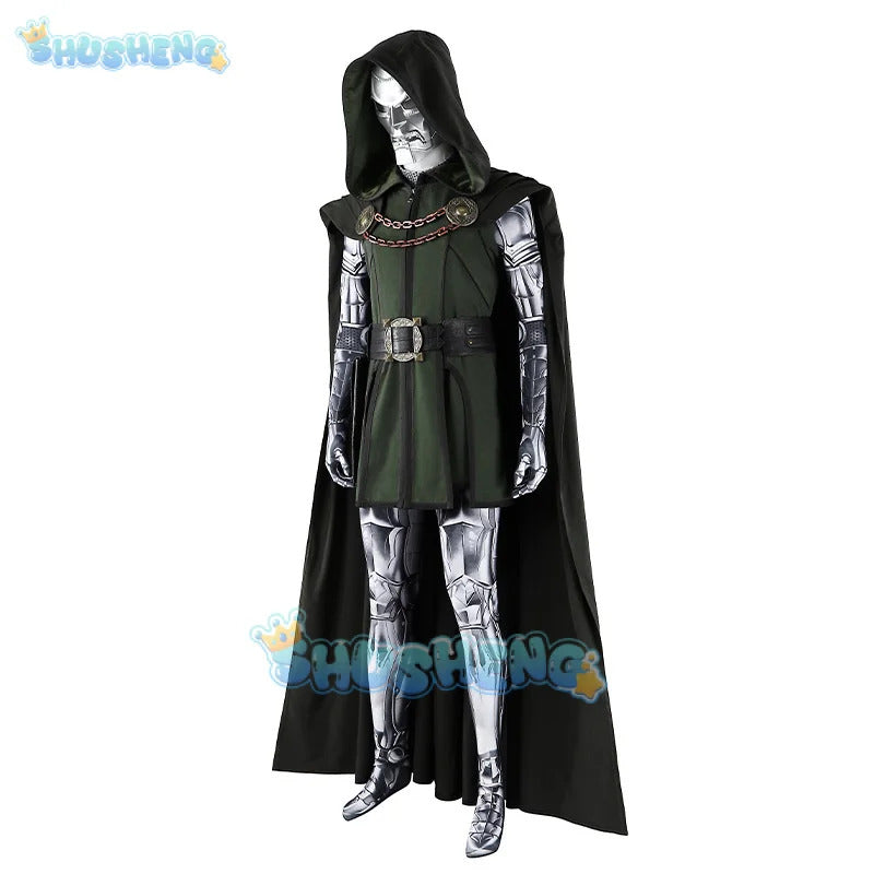 Doctor Doom Cosplay Costume Doom Vest Jumpsuit Helmet Outfit Halloween Carnival Party Christmas Play Role Clothes Clothing