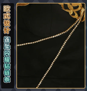 Code Geass cosplay C.C. New Halloween carnival sexy black evening dress party dress accessories prop C.C. A set of women