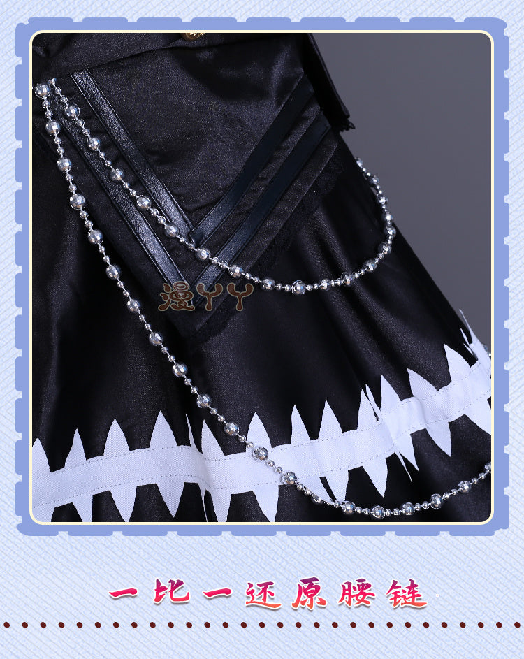 Kurumi Tokisaki Cosplay Costume Anime Date A Live Worst Spirit Dress Maid Uniform Headband Eye Patch Gloves Halloween