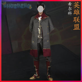 IN STOCK Silco Arcane Cosplay Arcane：League of Legends Silco costume Carnival Party Men Women Uniform Accessories Prop Set