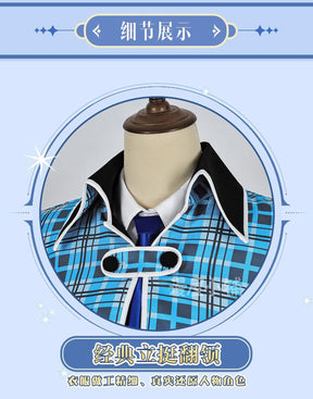 Hotori Tadase Cosplay Anime Shugo Chara! Costume Shawl Blue School Uniform Pant Suit Shirt Shorts Tie Roleplay Suits