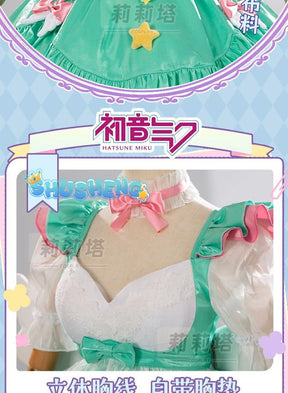 Miku cosplay cute princess Loli dress Miku wig play a full set of dresses for Christmas and Halloween