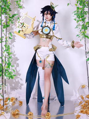 Genshin Impact Cosplay Costume Monde Fengshen Barbatos Comic Version Venti Costume Divine Costume Halloween Cosplay