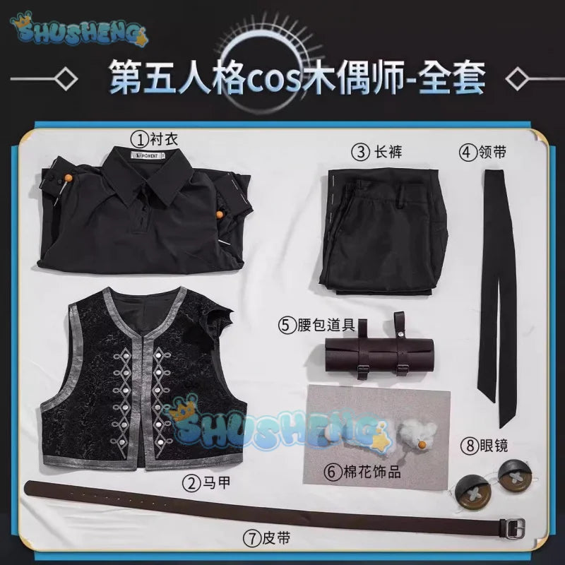 Identity V Matthias Czernin Puppeteer Game Suit Handsome Uniform Cosplay Costume Halloween Party Role Play Outfit Men