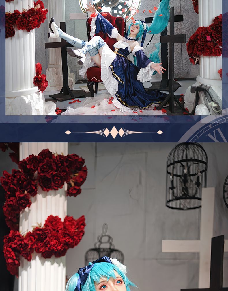 Hatsune Miku Cosplay Costume 39 Party Moon Dress Clothing Accessories Set Anime Carnival Stage Show Magnificent Suit Girl Outfit