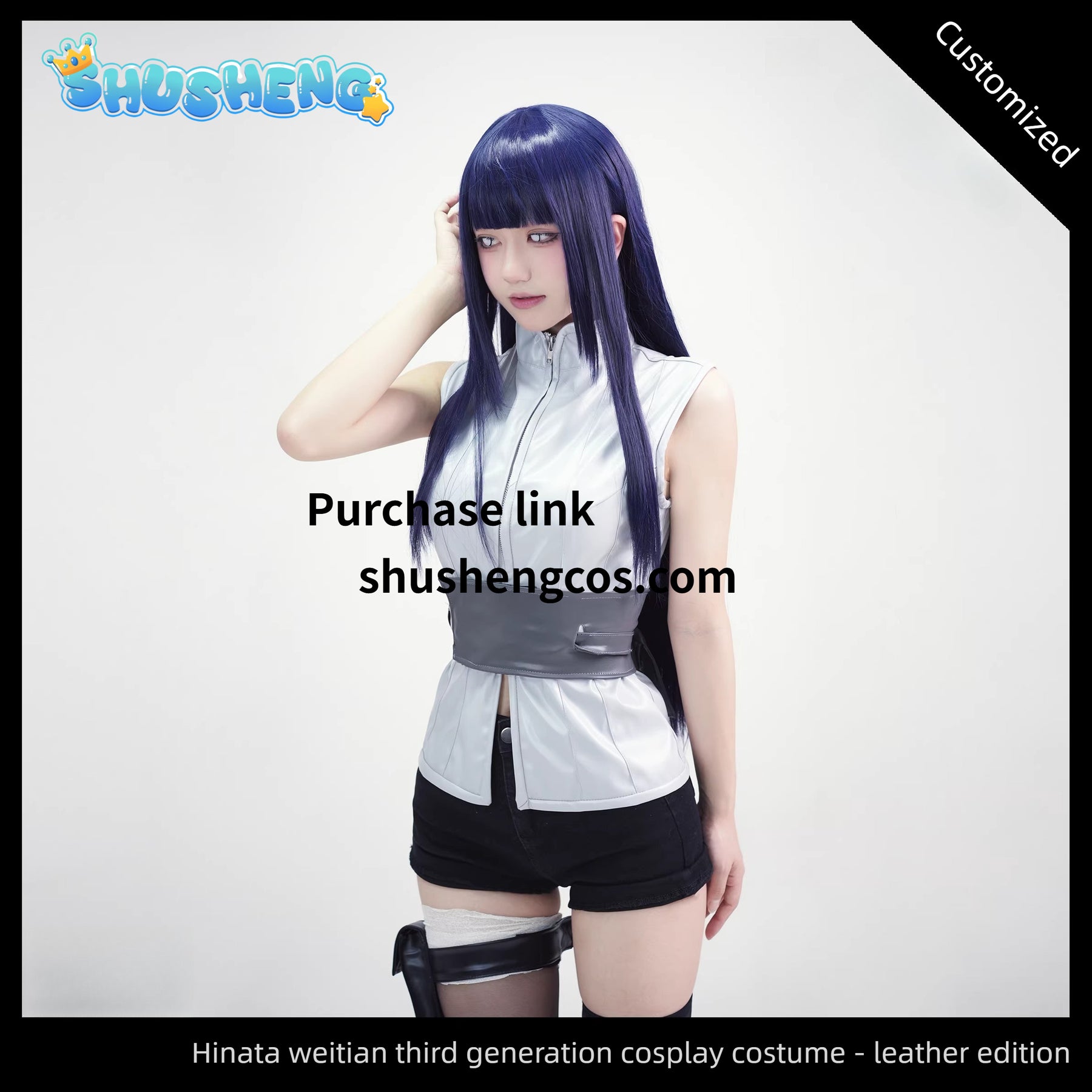 Anime Cosplay Series:Naruto Hinata Hyuga Cosplay Costume full set Shushengcos customized version