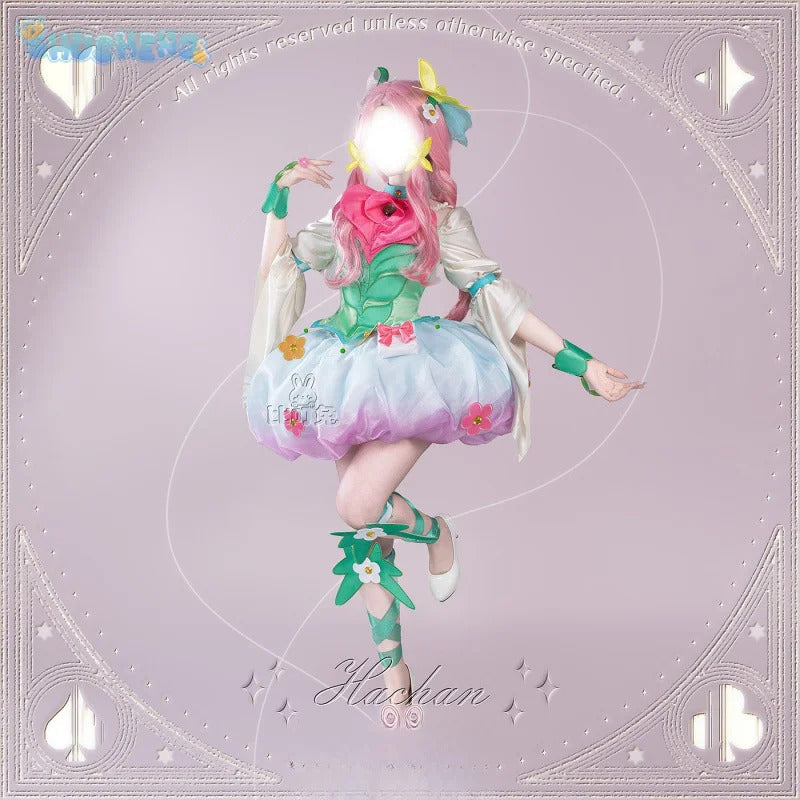Anime MIRAI DAYS Ha-chan Cure Felice Cosplay Costume Lolita dress accessories props wigs sweet Halloween woman ha-chan uniform
