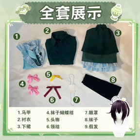 Takanashi Rikka Cosplay Love, Chunibyo & Other Delusions Costume Wig and Skirt Support Cute Lolita Party Carnival Girl man Set