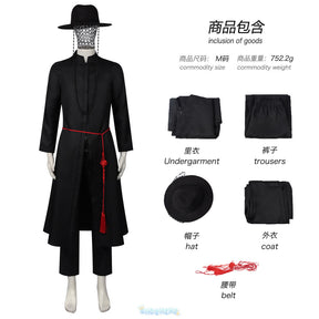kpop cosplay Huntrix KPop Demon Hunters Sajaboys Cosplay Handsome Uniform Jinu Vampire Goth Punk Long Coat Korea Idol Halloween Suit