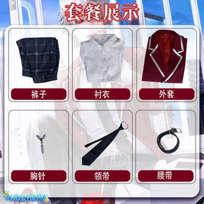 Kuzuha Cosplay Costume Vtuber Cosplay Fancy Party Suit High School Uniform Halloween Carnival Outfits Anime Clothing Custom Made