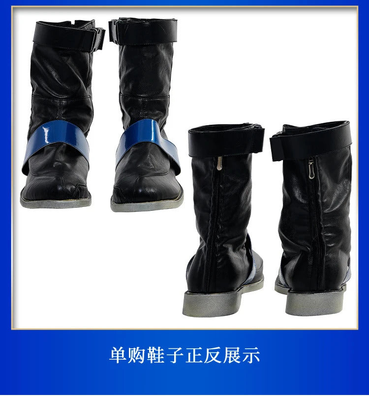 Gotham Knights Nightwing Robin Cosplay Costume Halloween Superhero combats Jumpsuit Faux Leather Black Armour Men Outfit Set