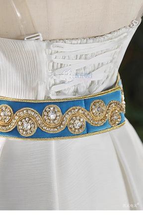 Game Zelda: Breath of the Wild Zelda Cosplay Costume Dress Belt Earrings Necklace Glove Set Halloween Party Sexy Women Uniform