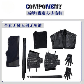 Geral Witcher 5 Cosplay Costume Uniform Geralt of Rivia White Wolf Halloween Carnival Party Christmas Play Role Clothes Clothing