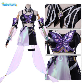 New Honor Of Kings A Ke Cosplay Costume Tops Skirt Sleeves Set For Game Party Custom Made