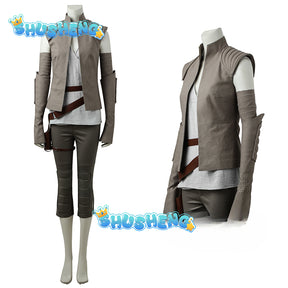 Rey Cosplay Pants Top Belt Fantasia Female Outfit Women Halloween Messenger Bag Movie Space Battle Fantasy Disguise Costume