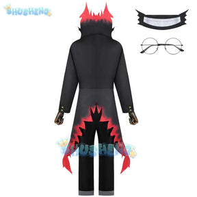 Anime Dandadan Ken Takakura Okarun Cosplay Costume Mask Glasses Uniform Coat Set Halloween Party for Women Men Props Shusheng