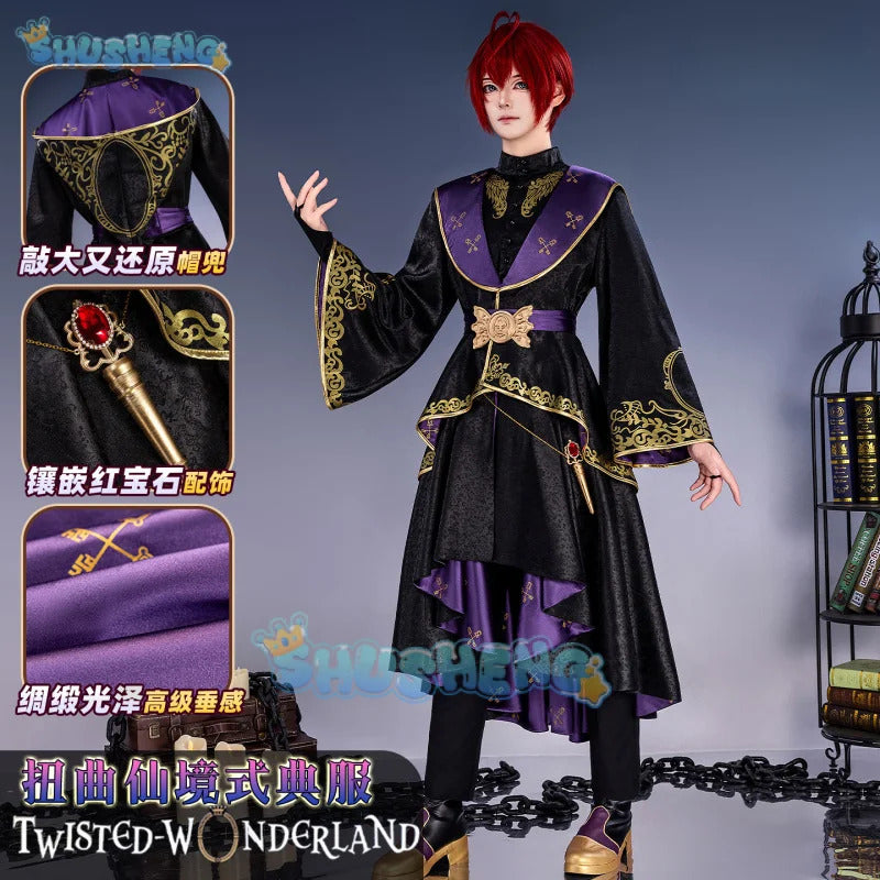 Twisted-Wonderland Riddle Trey Cater Cosplay Costume Ace‌Deuce Leona Azul Kalim‌Vil  Idia Malleus Uniform Halloween Carnival
