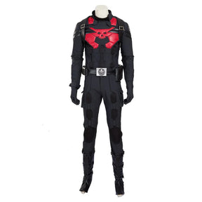 Superhero Captain Hydra Steven Rogers Cosplay Costume Headwear Shawl Pants Gloves Waist Wrap Halloween Men Fantasy Uniform