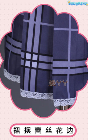 Tsukino Mito Virtual YouTuber VTuber Cosplay JK Uniform Japanese Girls Hairclip Full Set Coat Sweater Costume Woman Outfit Halloween Party