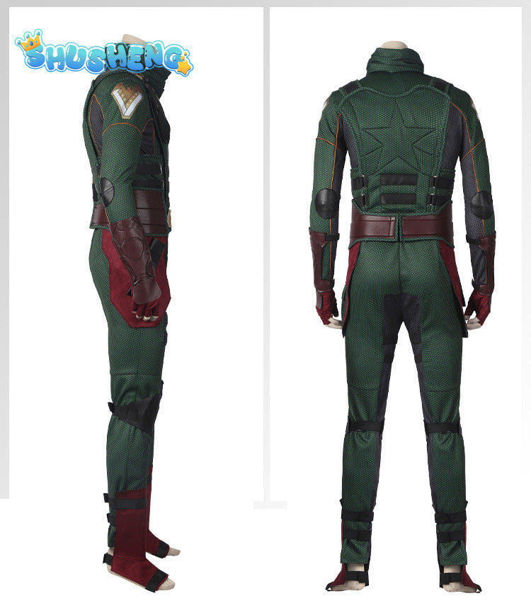 The Boys Season 3 Soldier Boy Cosplay Costume Adult Men Leather Green Superhero Battle Suit Outfit Halloween Role Play Costumes