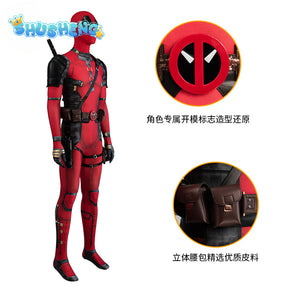 New Deadpooling 3 Cosplay Cosutme Wade Winston Wilson Jumpsuit Belt Cosplay Costume Movie Anti-hero Suit Halloween