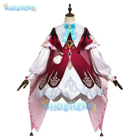 Shusheng-N Honkai Star Rail Hyacine Cosplay Costume Dress Hat Uniform Amphoreus Carnival Halloween Party for Women Girls Props