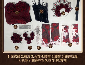 Game Identity ⅤBloody Queen Mary Cosplay Costume Women Girls Dress Roleplay Fantasia Outfits Halloween Carnival Uniform
