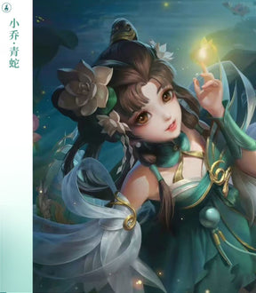 Honor of Kings Xiao Qiao Cosplay Costume Green Snake Skin Uniform Suit Dress Halloween Party Outfit Role Play for Adult Girls