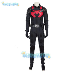 Superhero Captain Hydra Steven Rogers Cosplay Costume Headwear Shawl Pants Gloves Waist Wrap Halloween Men Fantasy Uniform
