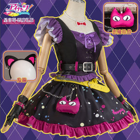 Anime Aikatsu! Hoshimiya Ichigo Cosplay Costume Sweet Devil Evening party Dress female Lolita in stock