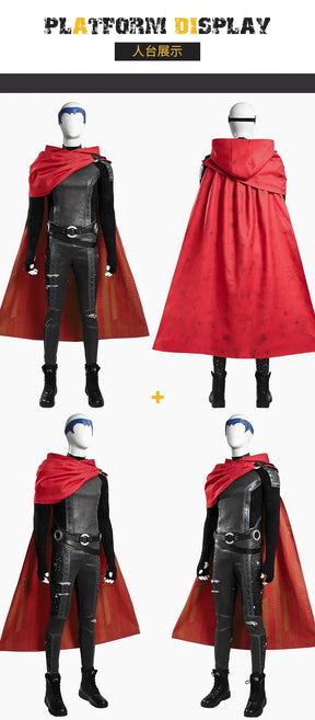 Movie Billy Kaplan Cosplay Agatha Cos All Along Costume Shoes Cloak hair accessories belts men fantasy Halloween party uniform