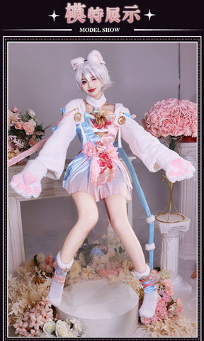 Anime Game Naraka: Bladepoint Feria Shen Cosplay Costume Chinese Style Hanfu Dress Winter Skirt Woman Sexy Kawaii Party Suit