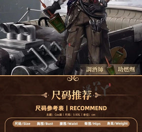 Game Identity V Demi Bourbon Barmaid Cosplay Costume Protective goggles hats gloves accessories props Halloween party New Set