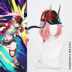 Rappa Cosplay Wig Game Honkai: Star Rail Synthetic pink Hair Heat Resistant Halloween Role Play Party