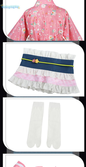 Anime Demon Slayer Kochou Kanae Tokitou Muichirou Kanroji Mitsuri Cosplay Costume Halloween Carnival man Woman Full Set uniform