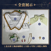 Anime Frieren: Beyond Journey's End Cosplay Costume White Flower Skirt Princess Dress Woman Sexy Masked Ball Party Suit