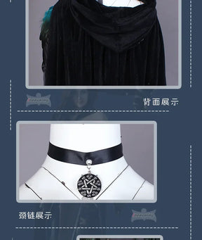 Witcher 3 Wild Hunt Cosplay Yennefer of Vengerberg Costume Cloak apron gloves waistband Full set Halloween Party Woman uniform