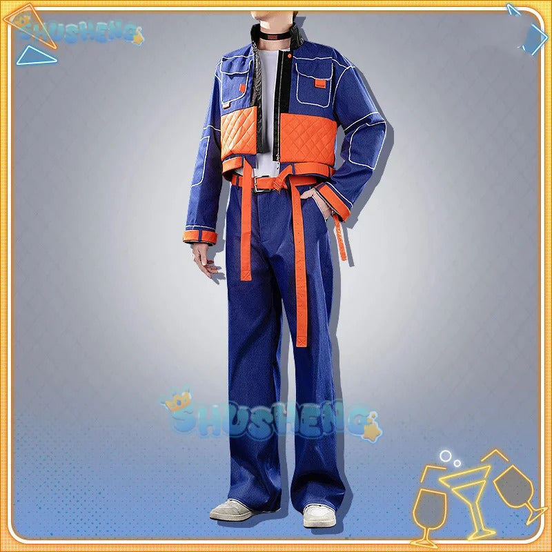 Shusheng vtuber Kitami Yusei cosplay costume uniform Halloween Carnival Party Christmas play rode clothes for men