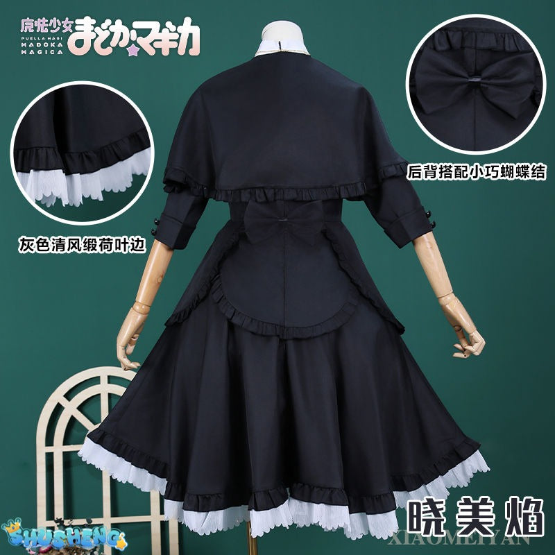 Anime Akemi Homura Cosplay Costume Fighting Uniform Stockings Akemi Homura Outfits