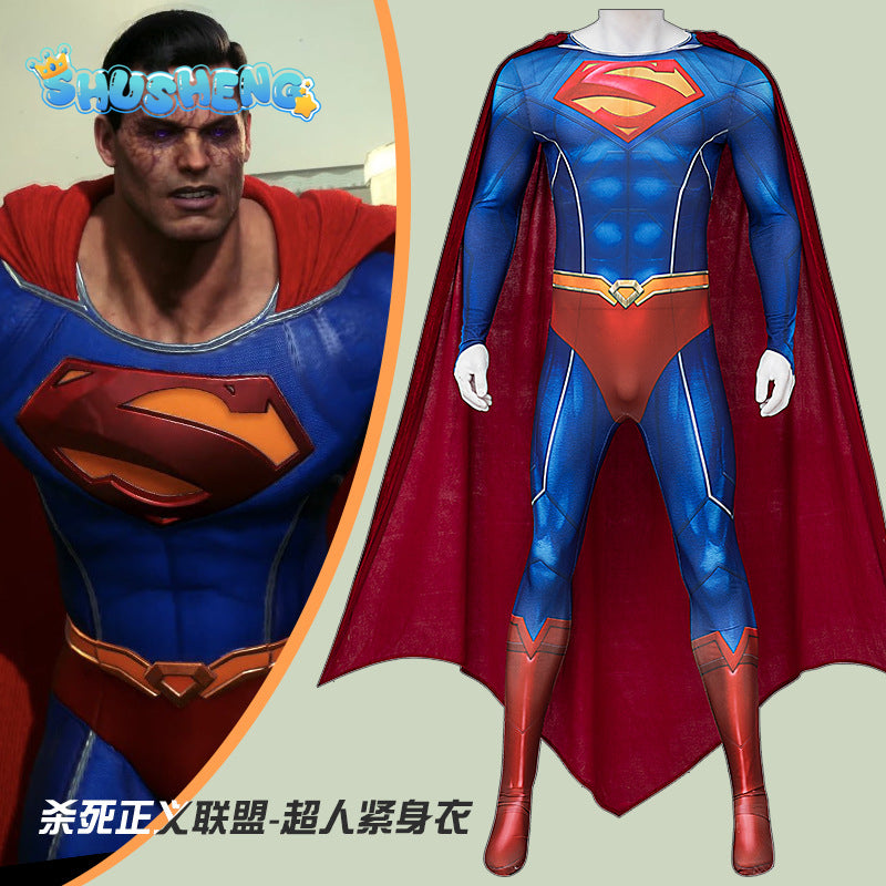 Suicide Squad SuperMan Cosplay Superhero 3D Printed Zentai Bodysuit Superman Clark Kent Spandex Outfit Cosplay Halloween Costume