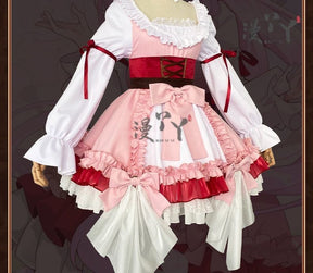 Honkai Impact 3 Cosplay Elysia Blossoming Spring Dress Lolita Cosplay Costume With Bow Game Halloween Costume
